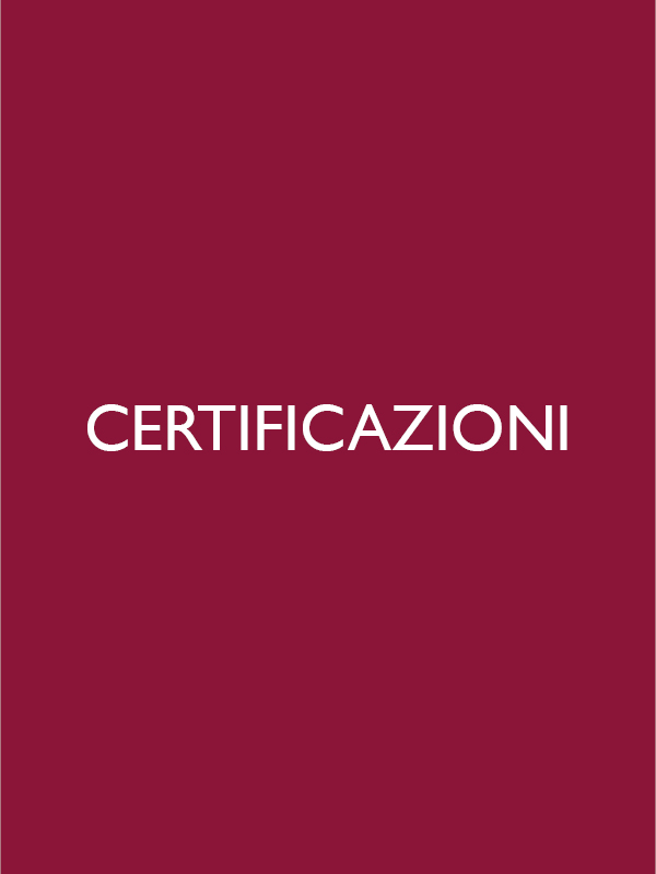 CERTIFICAZIONI